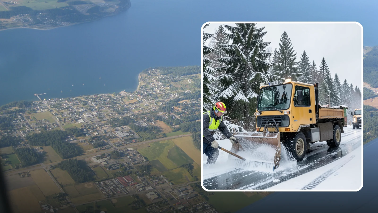 Salt Truck Service in Coupeville, Island County, WA - Our salt trucks spread granular deicer across lots and roads to melt ice and restore traction.