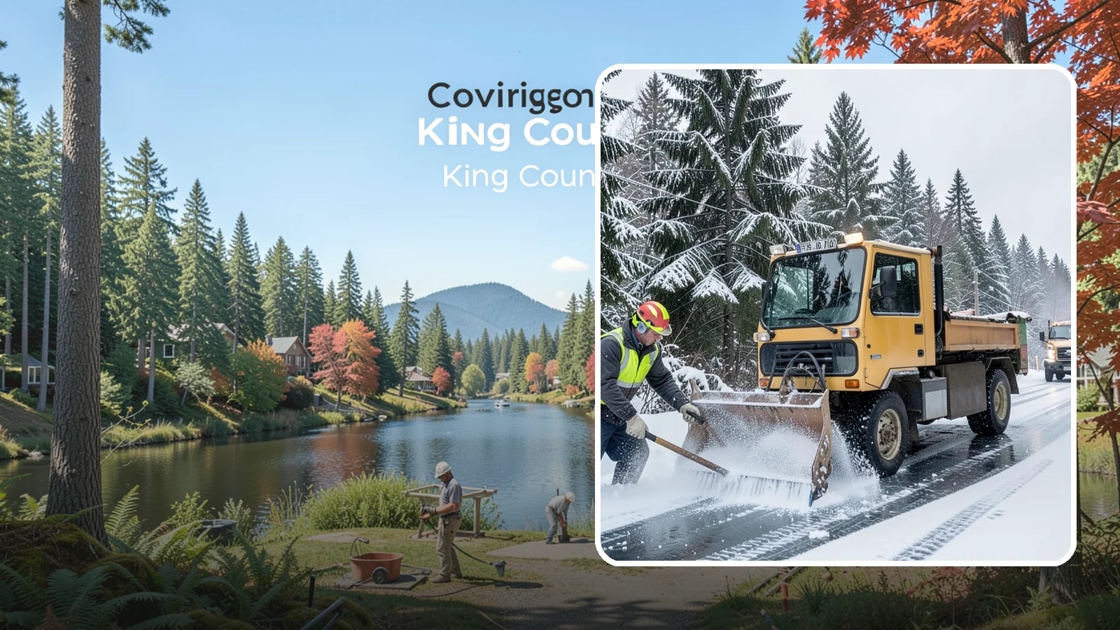 Salt Truck Service in Covington, King County, WA - Our salt trucks spread granular deicer across lots and roads to melt ice and restore traction.