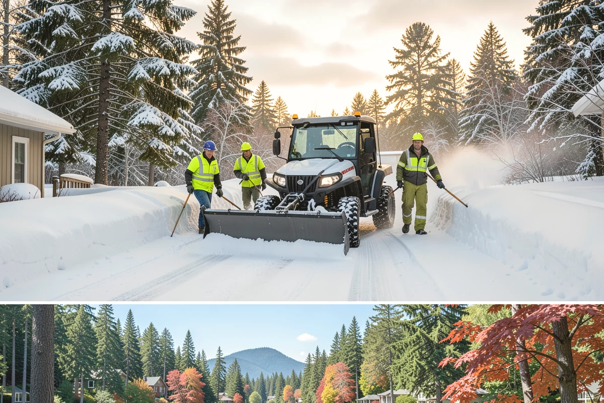 Salt Truck Service in Covington, King County, WA - Salt truck service is active throughout the freeze-thaw season from November through March across lowland commercial sites.