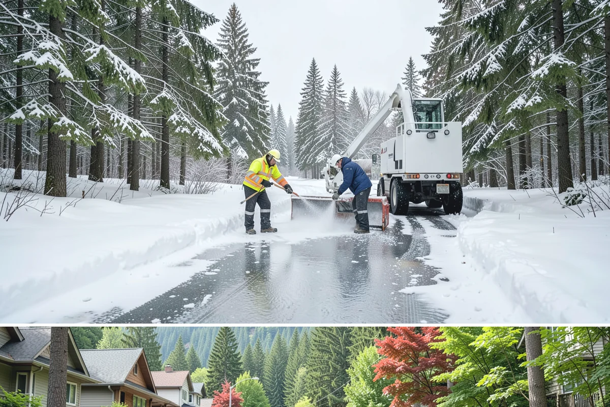 Salt Truck Service in Darrington, Snohomish County, WA - Salt truck service is active throughout the freeze-thaw season from November through March across lowland commercial sites.