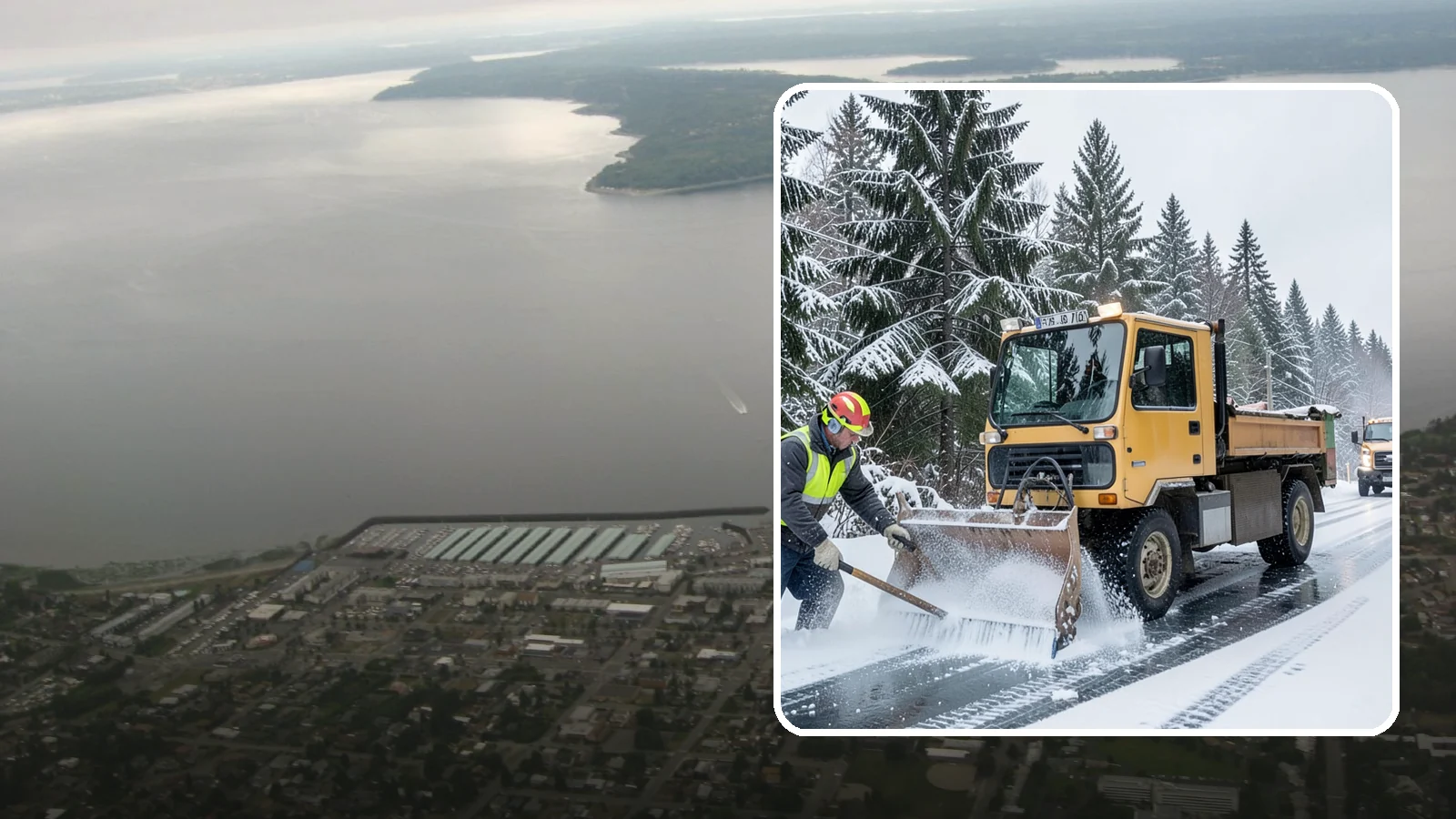 Salt Truck Service in Des Moines, King County, WA - Our salt trucks spread granular deicer across lots and roads to melt ice and restore traction.