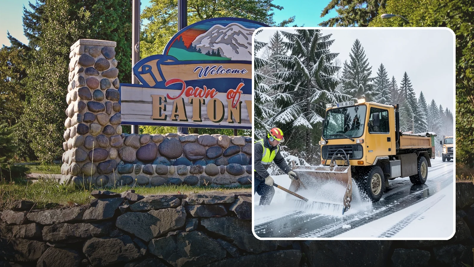 Salt Truck Service in Eatonville, Pierce County, WA - Our salt trucks spread granular deicer across lots and roads to melt ice and restore traction.