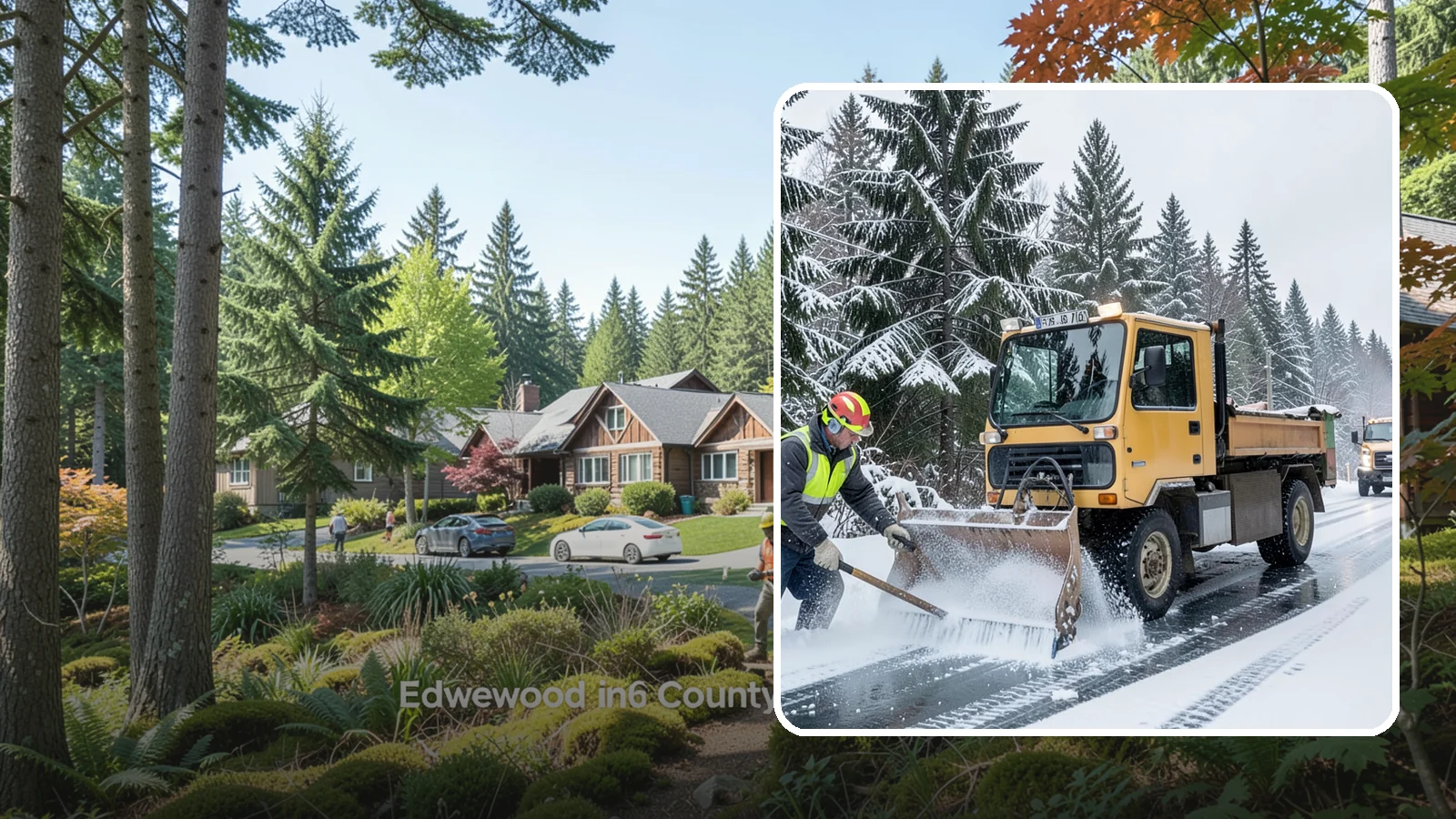Salt Truck Service in Edgewood, Pierce County, WA - Our salt trucks spread granular deicer across lots and roads to melt ice and restore traction.
