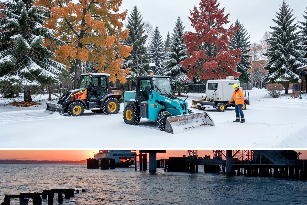 Salt Truck Service in Edmonds, Snohomish County, WA - Salt truck service is active throughout the freeze-thaw season from November through March across lowland commercial sites.