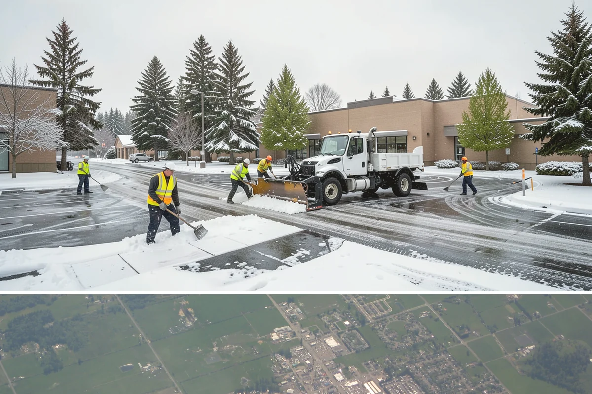Salt Truck Service in Enumclaw, King County, WA - Salt truck service is active throughout the freeze-thaw season from November through March across lowland commercial sites.