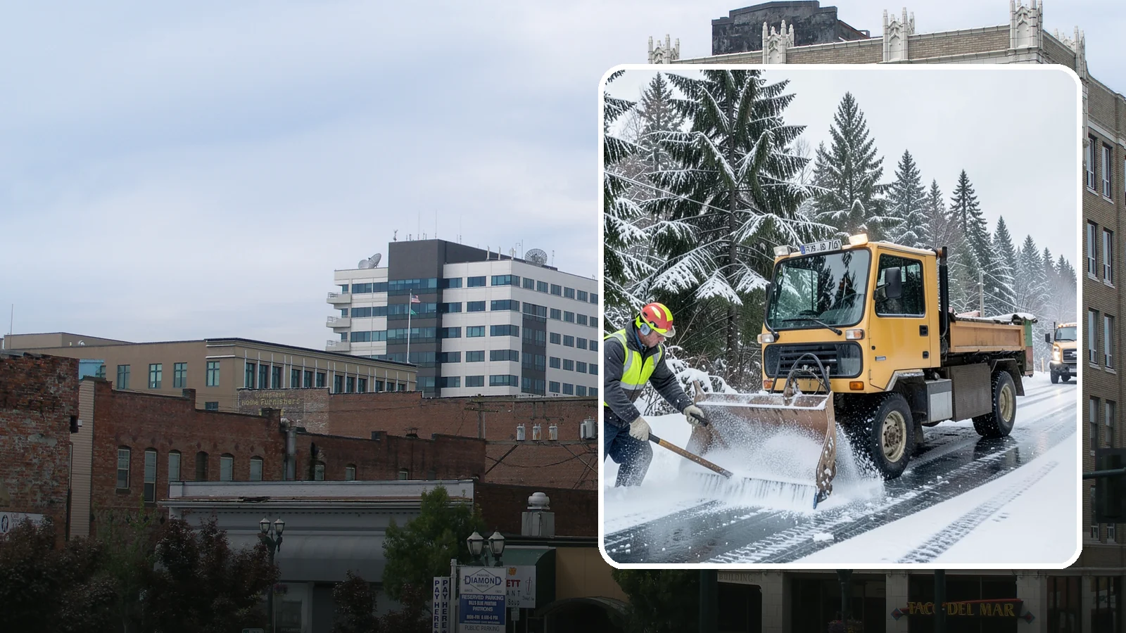Salt Truck Service in Everett, Snohomish County, WA - Our salt trucks spread granular deicer across lots and roads to melt ice and restore traction.