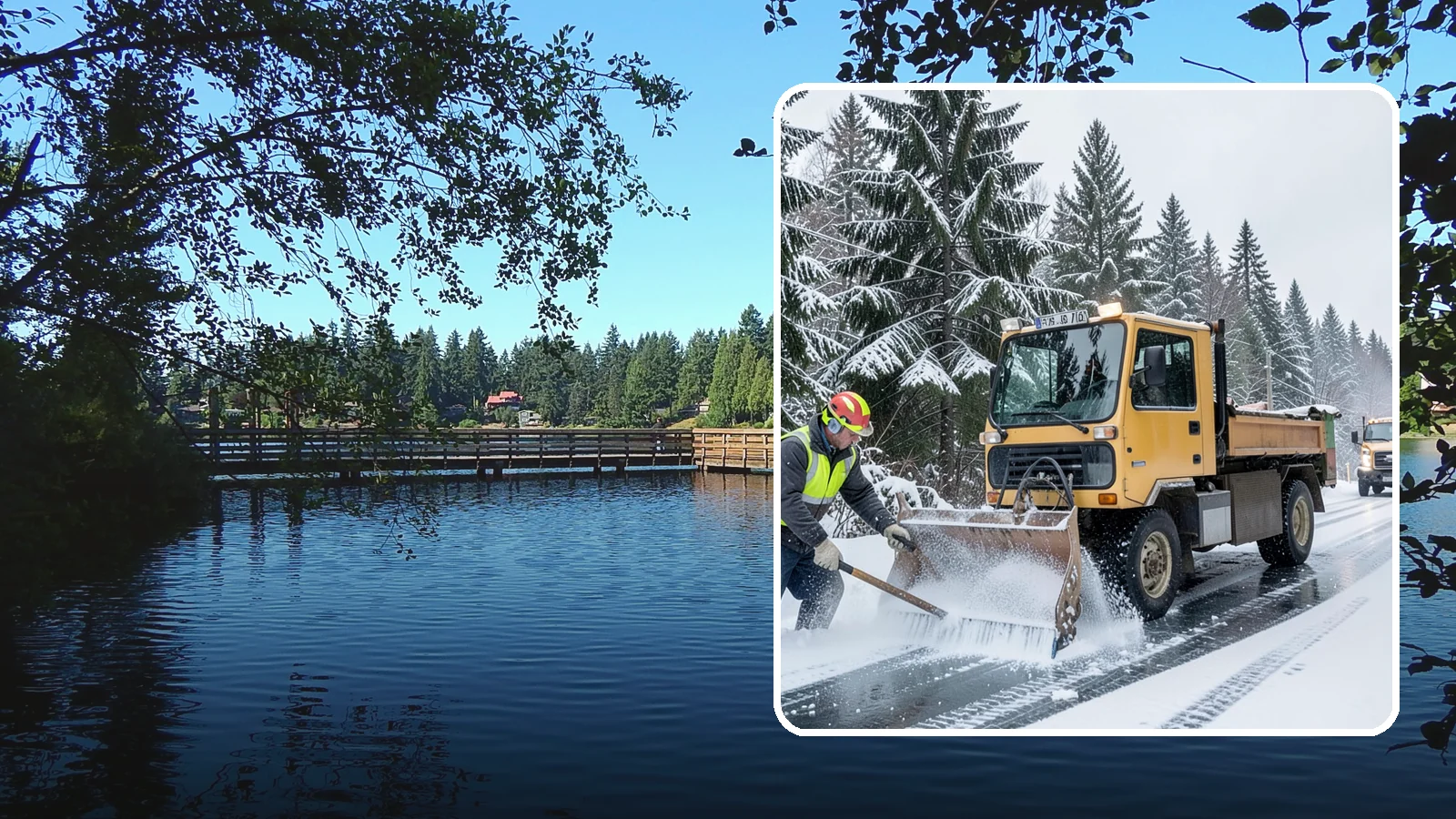 Salt Truck Service in Federal Way, King County, WA - Our salt trucks spread granular deicer across lots and roads to melt ice and restore traction.