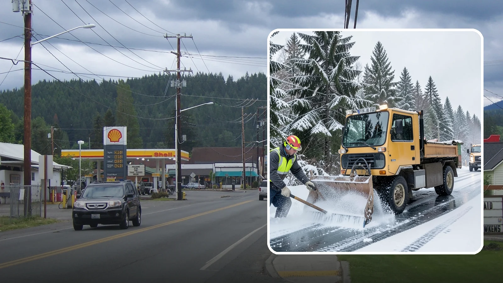 Salt Truck Service in Granite Falls, Snohomish County, WA - Our salt trucks spread granular deicer across lots and roads to melt ice and restore traction.