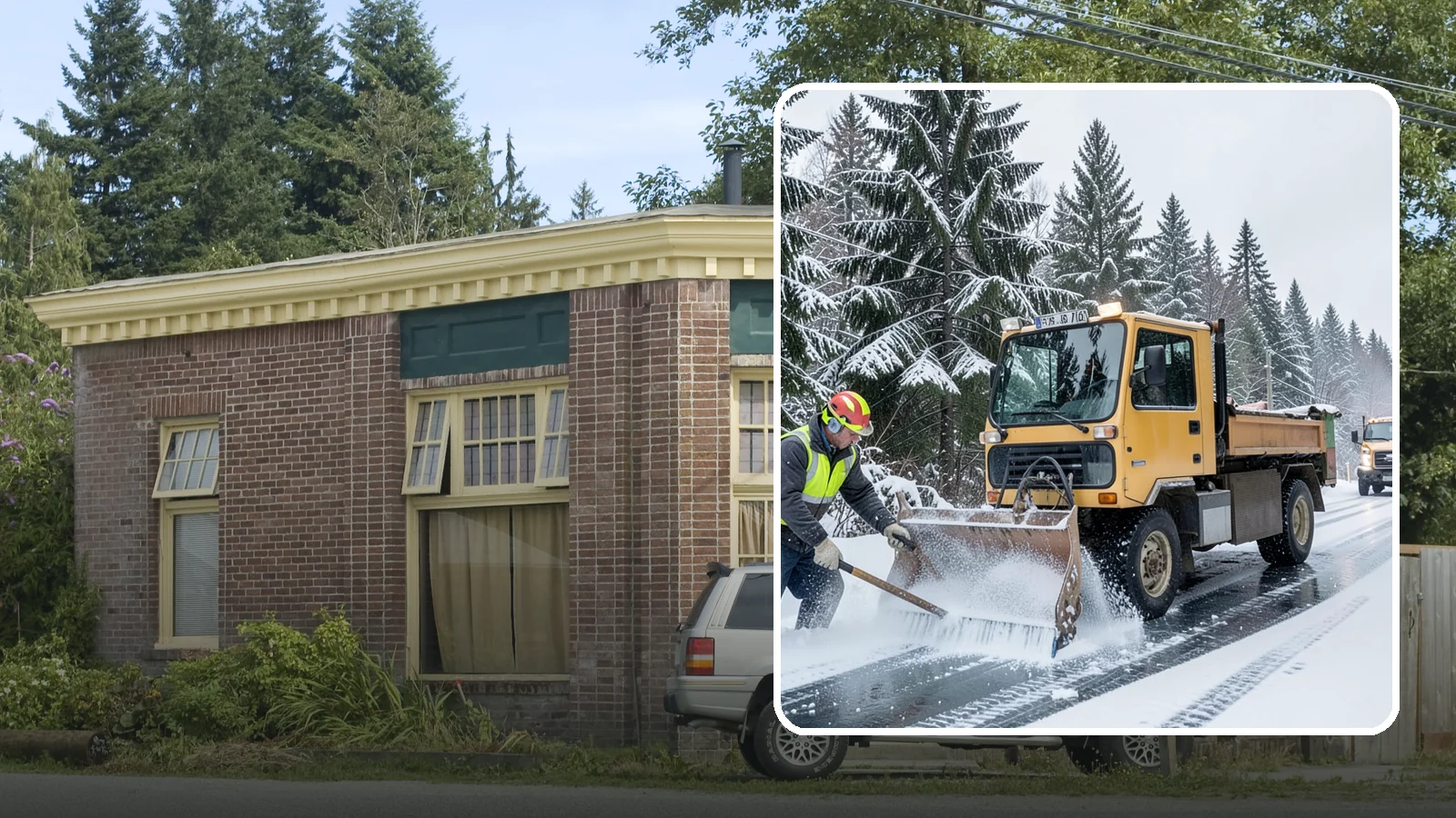 Salt Truck Service in Hamilton, Skagit County, WA - Our salt trucks spread granular deicer across lots and roads to melt ice and restore traction.