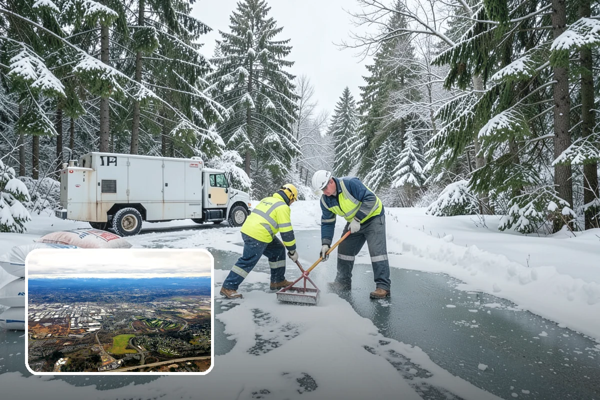 Salt Truck Service in Kent, King County, WA - Controlled granular application across large surfaces