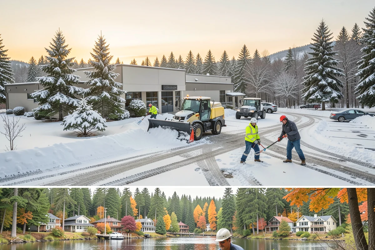 Salt Truck Service in La Conner, Skagit County, WA - Salt truck service is active throughout the freeze-thaw season from November through March across lowland commercial sites.