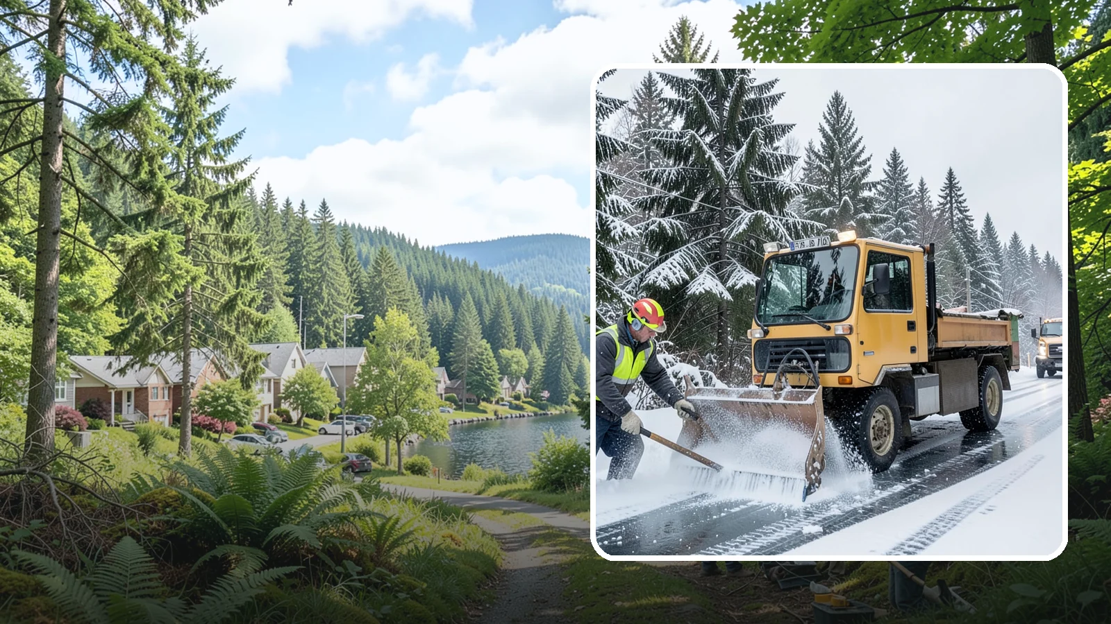 Salt Truck Service in Lake Forest Park, King County, WA - Our salt trucks spread granular deicer across lots and roads to melt ice and restore traction.