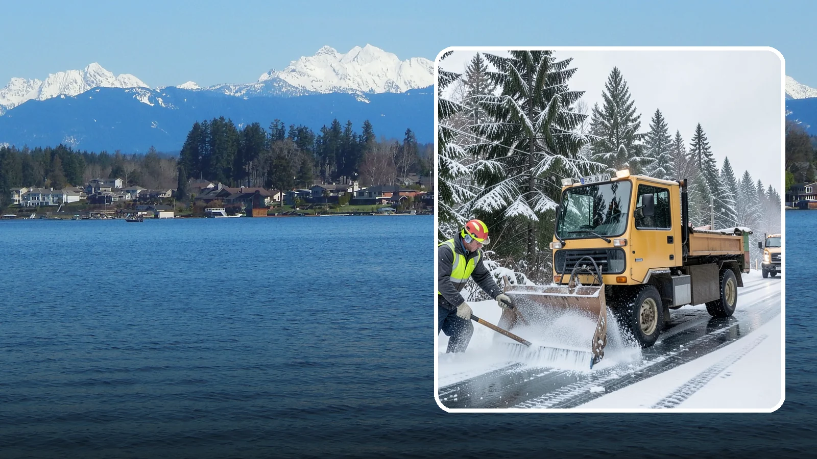 Salt Truck Service in Lake Stevens, Snohomish County, WA - Our salt trucks spread granular deicer across lots and roads to melt ice and restore traction.