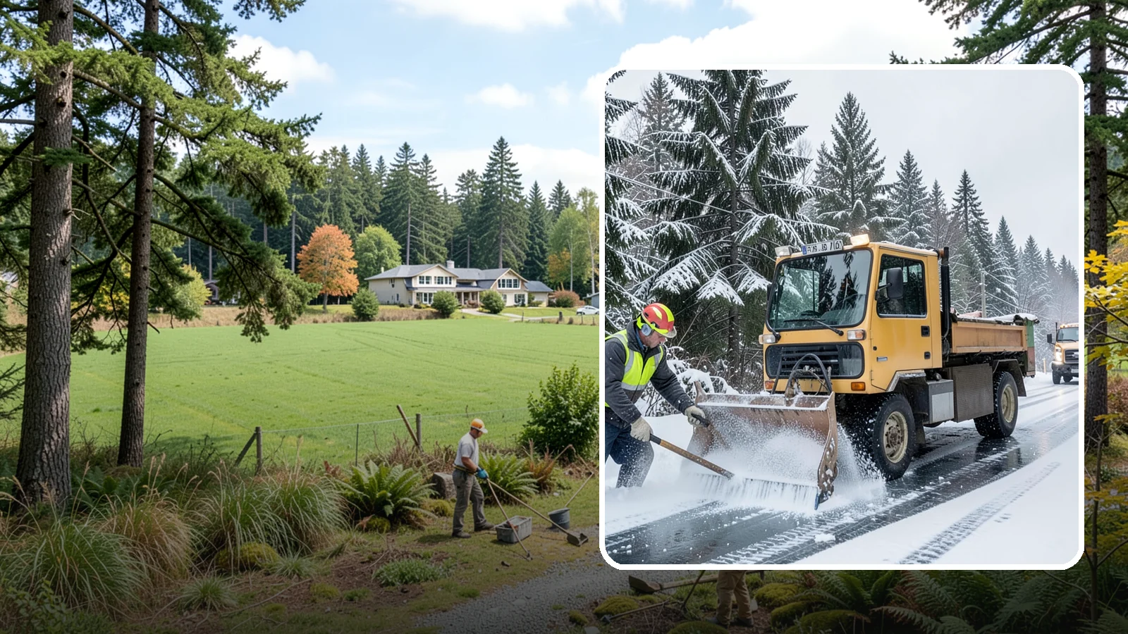 Salt Truck Service in Lyman, Skagit County, WA - Our salt trucks spread granular deicer across lots and roads to melt ice and restore traction.