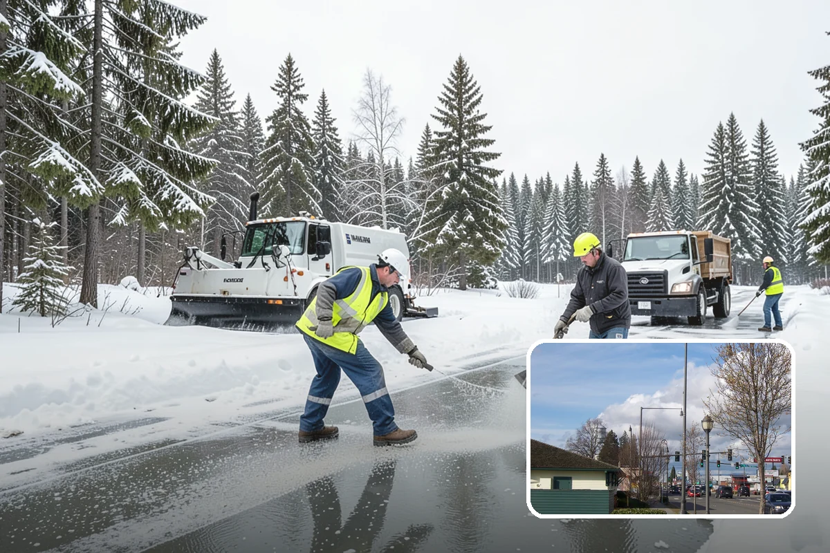 Salt Truck Service in Marysville, Snohomish County, WA - Controlled granular application across large surfaces