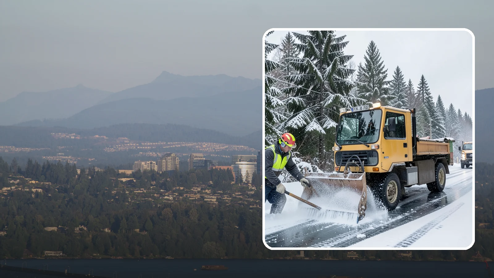 Salt Truck Service in Medina, King County, WA - Our salt trucks spread granular deicer across lots and roads to melt ice and restore traction.