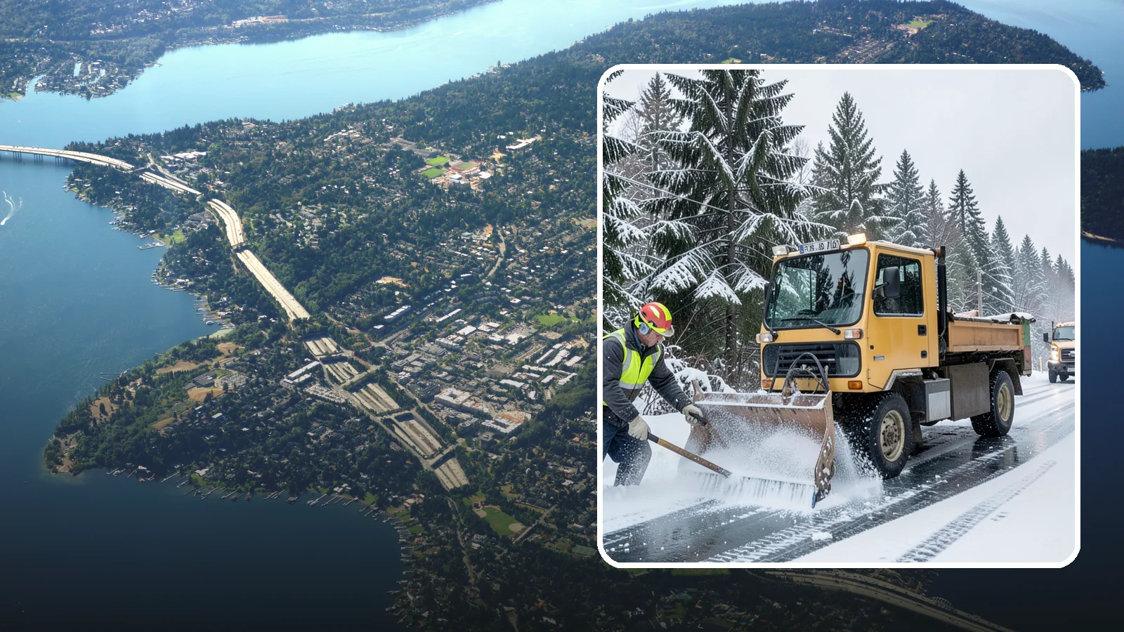 Salt Truck Service in Mercer Island, King County, WA - Our salt trucks spread granular deicer across lots and roads to melt ice and restore traction.