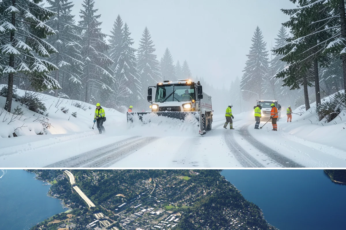 Salt Truck Service in Mercer Island, King County, WA - Salt truck service is active throughout the freeze-thaw season from November through March across lowland commercial sites.