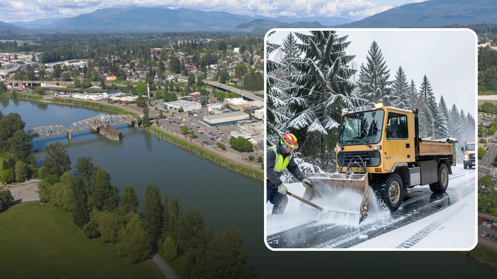 Salt Truck Service in Mount Vernon, Skagit County, WA - Our salt trucks spread granular deicer across lots and roads to melt ice and restore traction.