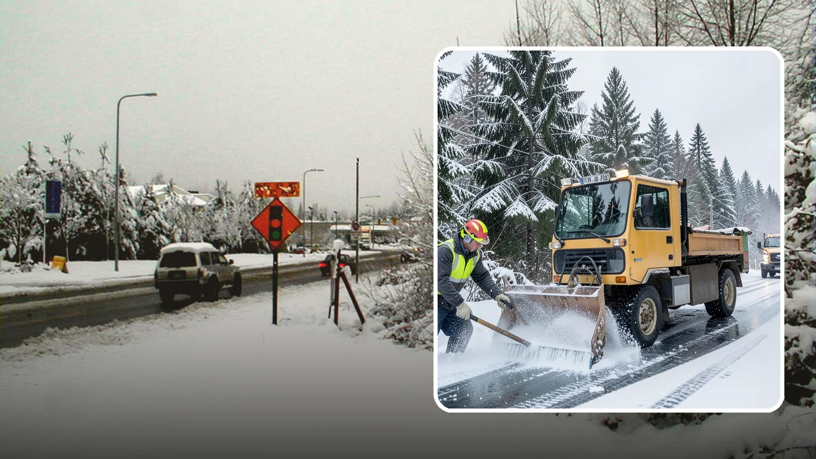 Salt Truck Service in Newcastle, King County, WA - Our salt trucks spread granular deicer across lots and roads to melt ice and restore traction.