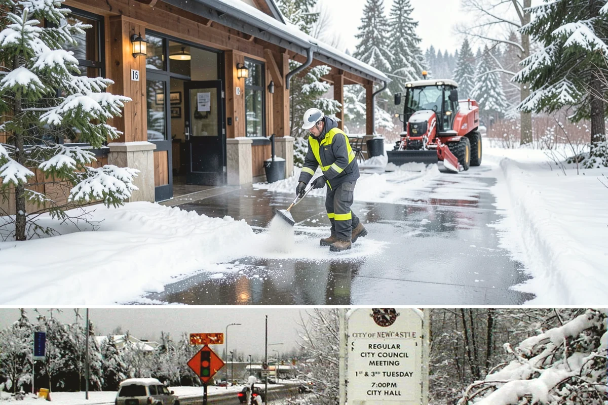 Salt Truck Service in Newcastle, King County, WA - Salt truck service is active throughout the freeze-thaw season from November through March across lowland commercial sites.