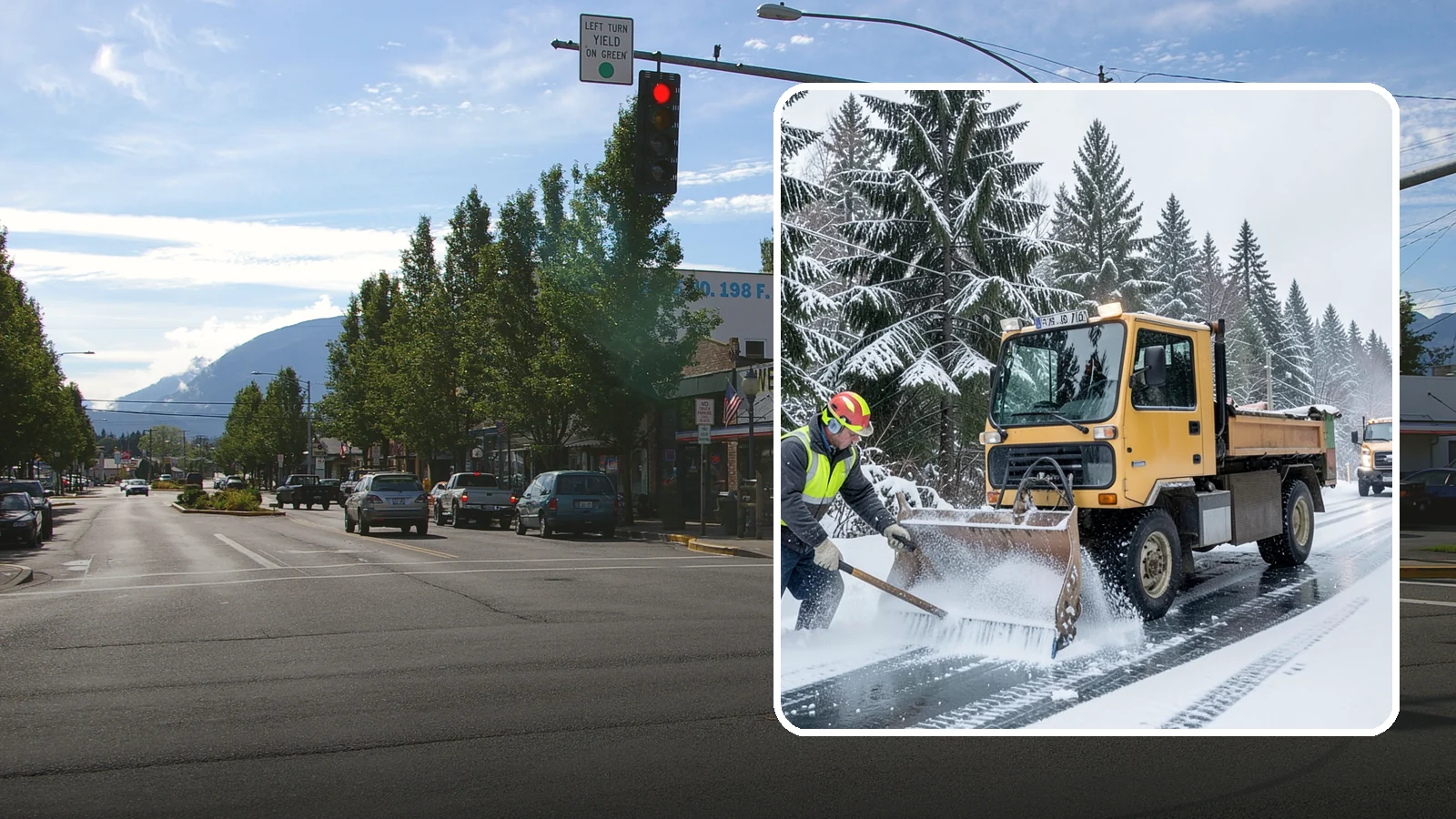 Salt Truck Service in North Bend, King County, WA - Our salt trucks spread granular deicer across lots and roads to melt ice and restore traction.