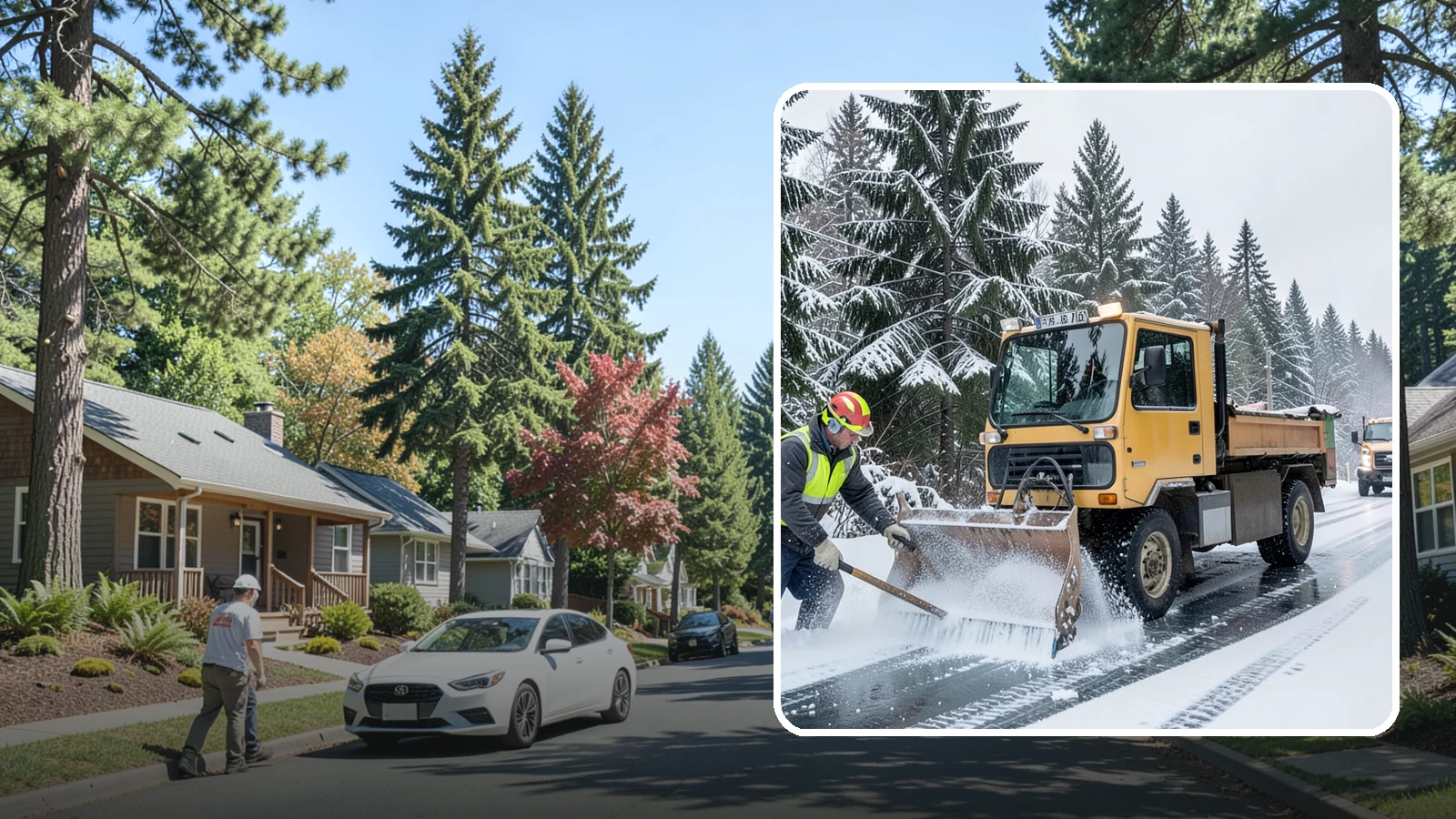 Salt Truck Service in Orting, Pierce County, WA - Our salt trucks spread granular deicer across lots and roads to melt ice and restore traction.
