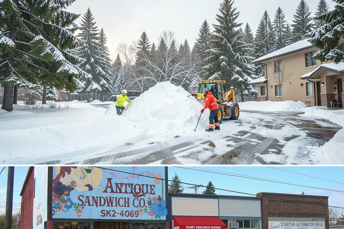 Salt Truck Service in Ruston, Pierce County, WA - Salt truck service is active throughout the freeze-thaw season from November through March across lowland commercial sites.