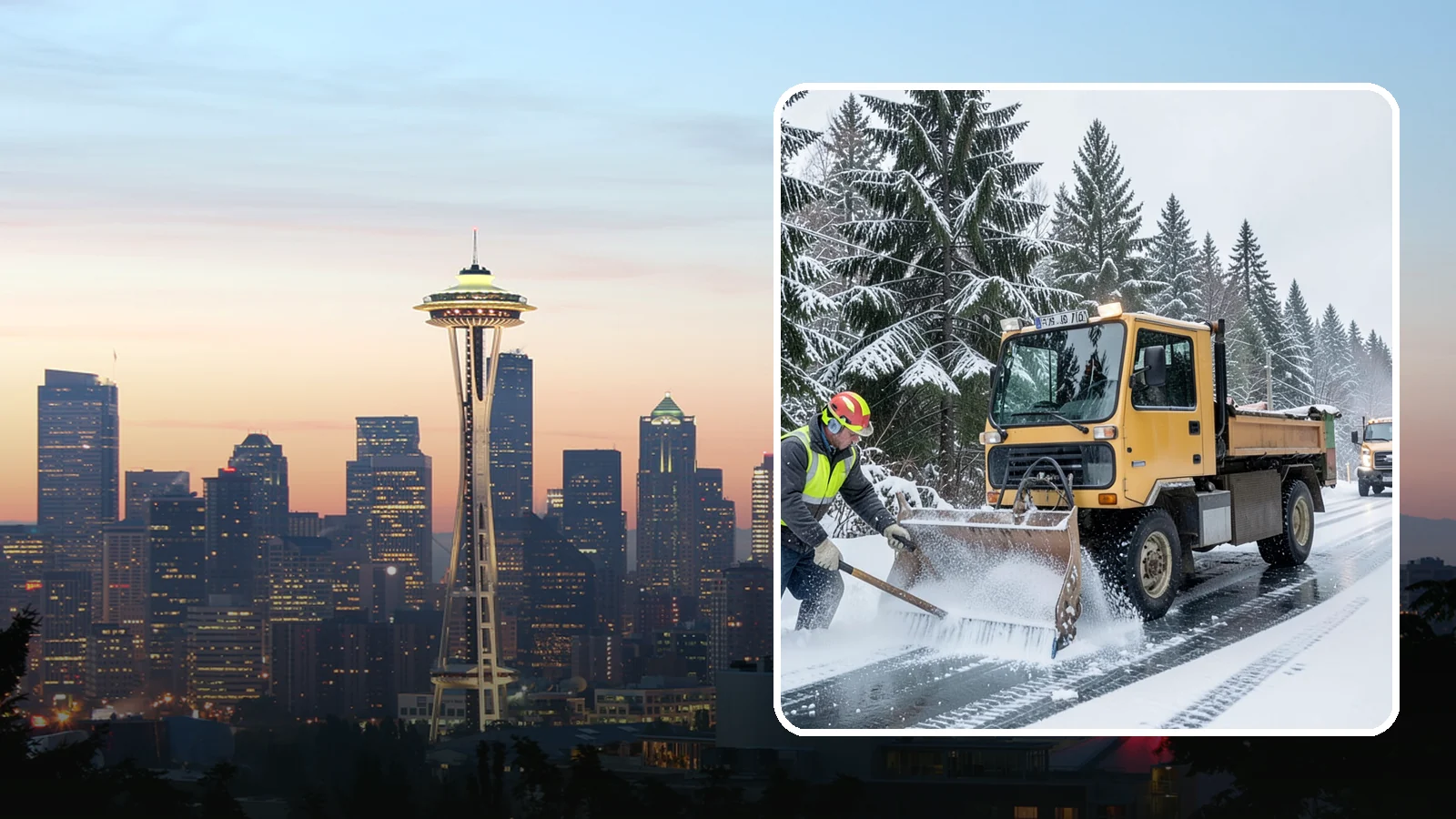 Salt Truck Service in Seattle, King County, WA - Our salt trucks spread granular deicer across lots and roads to melt ice and restore traction.