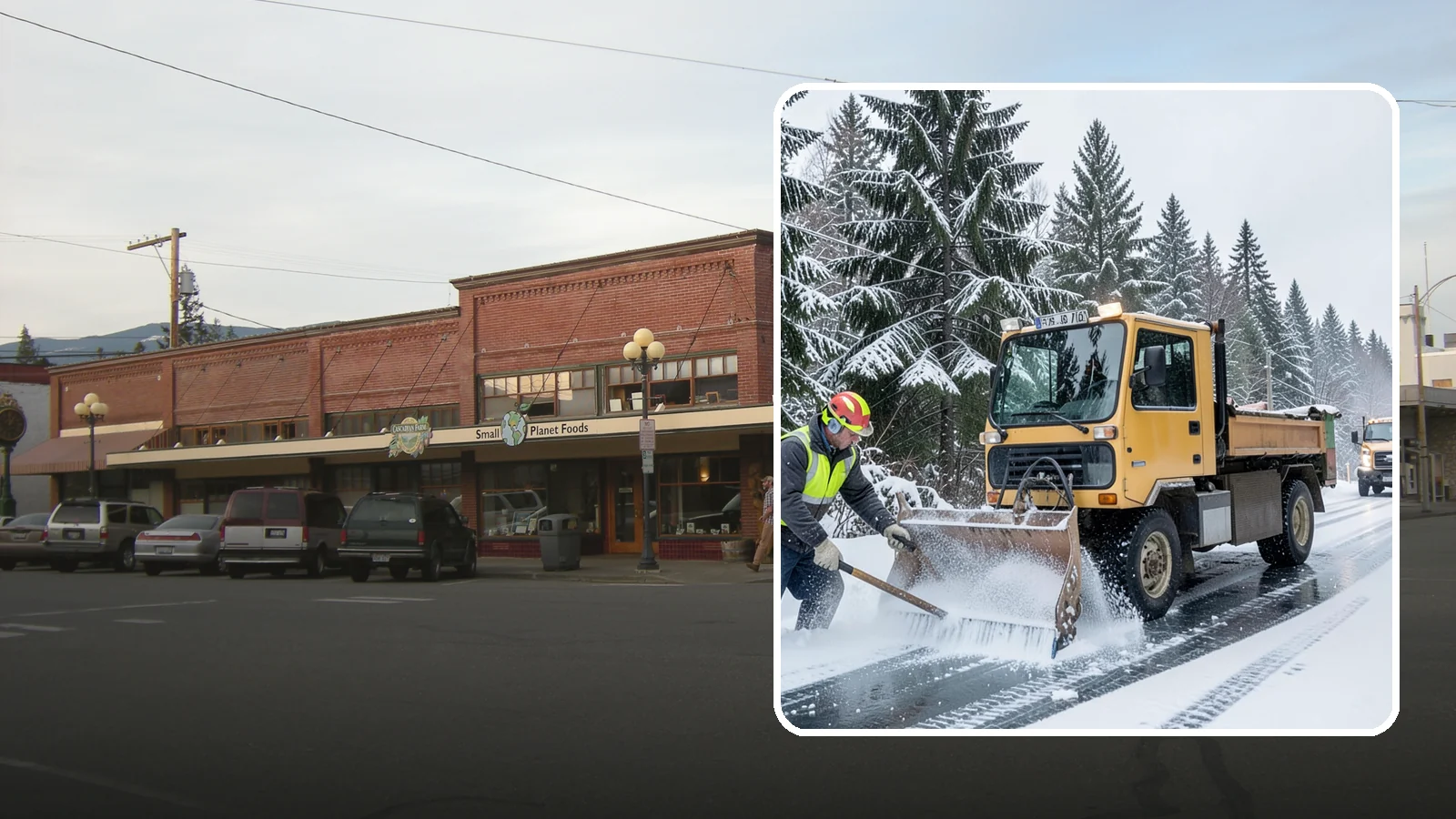 Salt Truck Service in Sedro-Woolley, Skagit County, WA - Our salt trucks spread granular deicer across lots and roads to melt ice and restore traction.