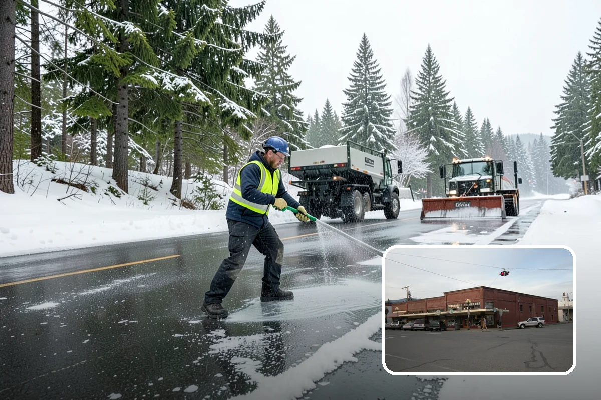 Salt Truck Service in Sedro-Woolley, Skagit County, WA - Controlled granular application across large surfaces
