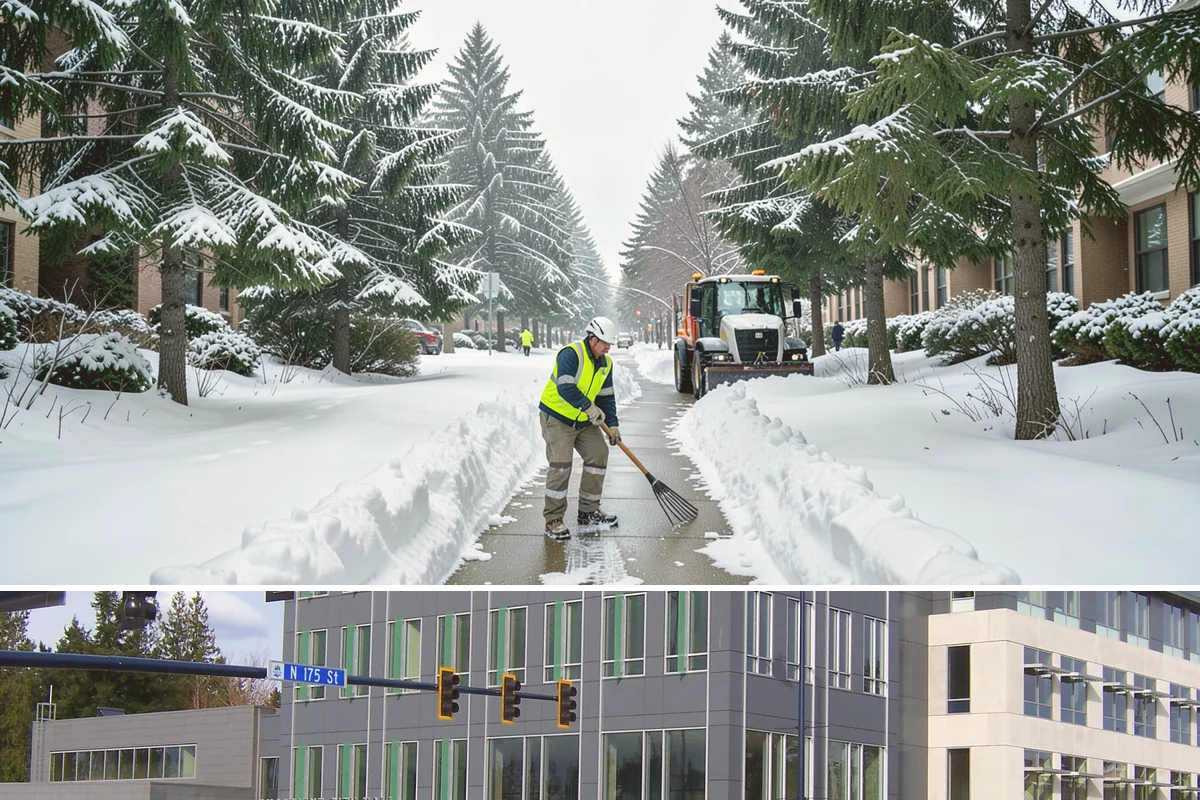 Salt Truck Service in Shoreline, King County, WA - Salt truck service is active throughout the freeze-thaw season from November through March across lowland commercial sites.