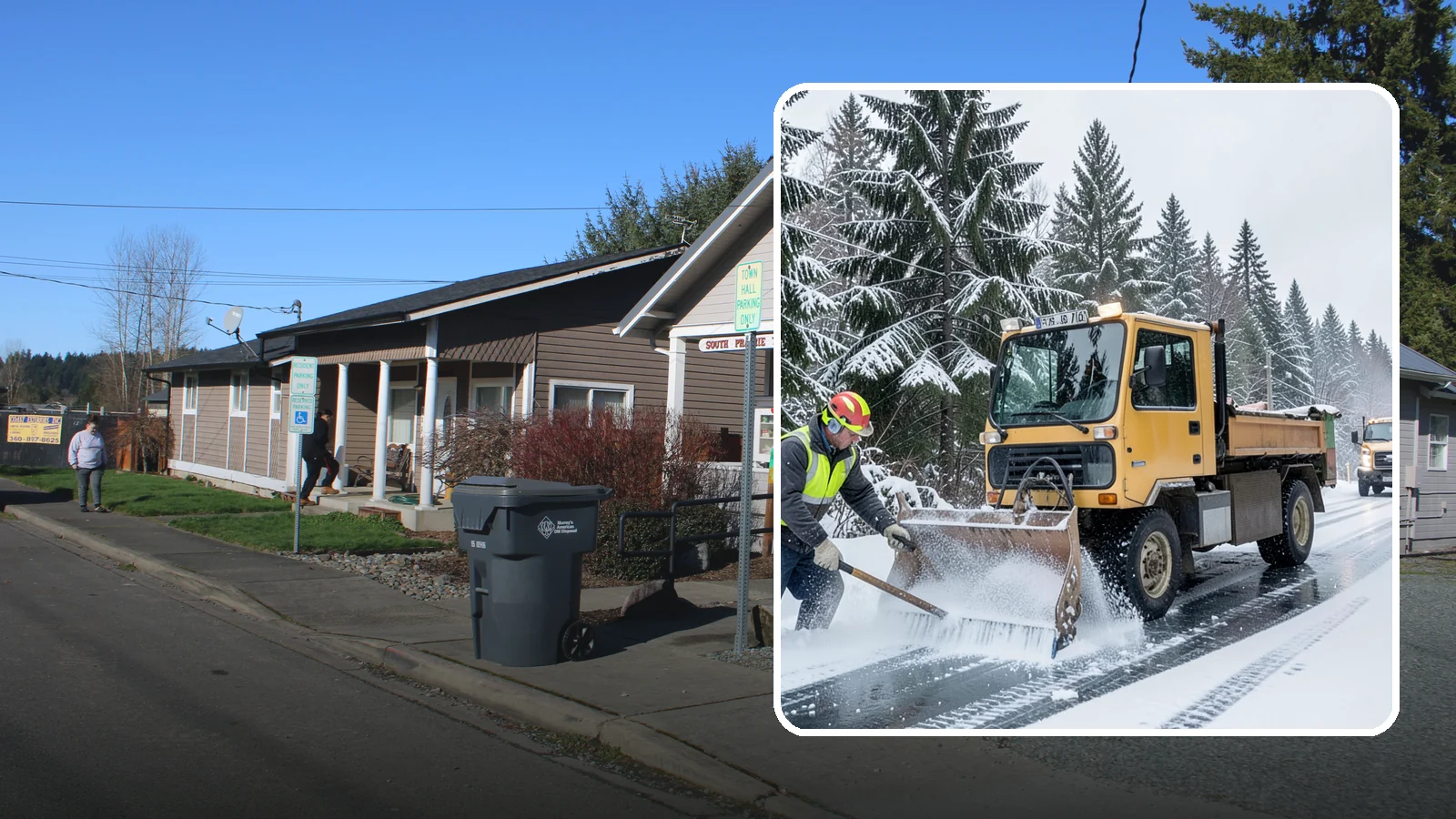 Salt Truck Service in South Prairie, Pierce County, WA - Our salt trucks spread granular deicer across lots and roads to melt ice and restore traction.