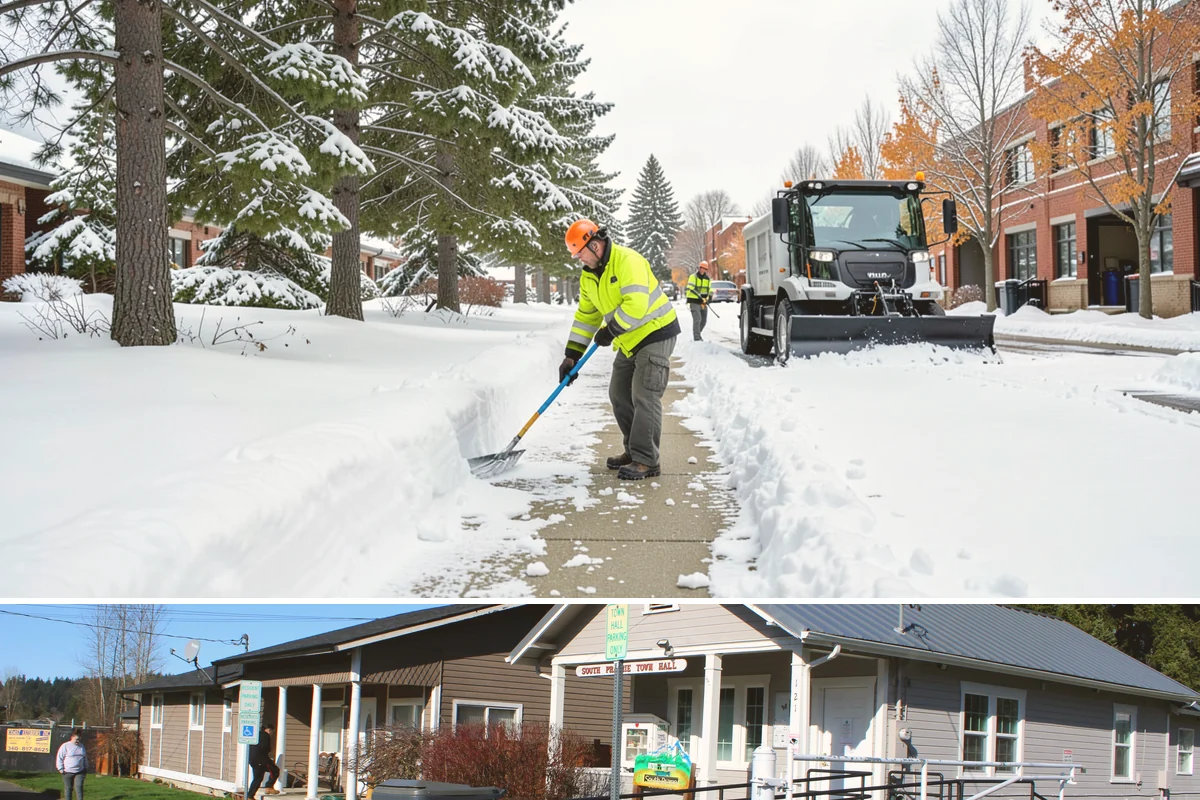 Salt Truck Service in South Prairie, Pierce County, WA - Salt truck service is active throughout the freeze-thaw season from November through March across lowland commercial sites.