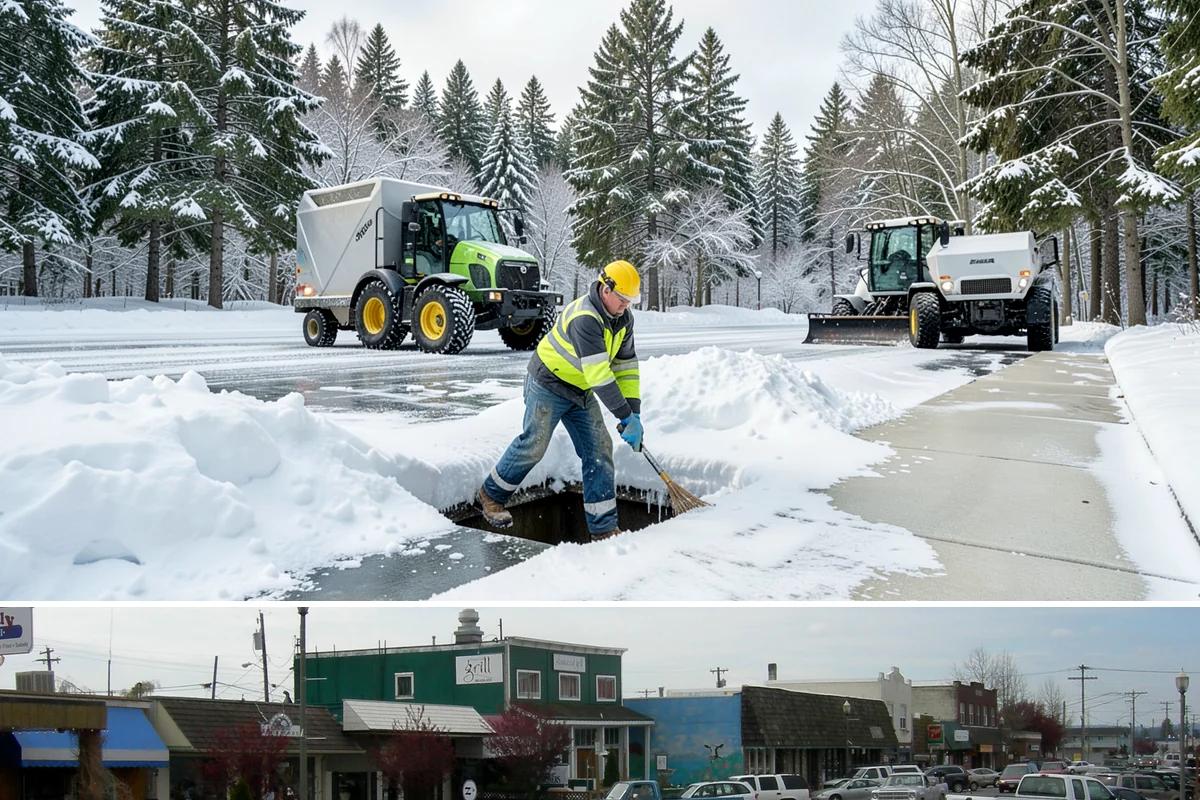 Salt Truck Service in Stanwood, Snohomish County, WA - Salt truck service is active throughout the freeze-thaw season from November through March across lowland commercial sites.
