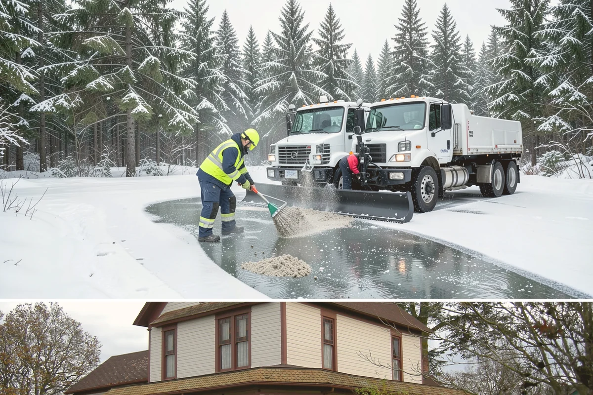 Salt Truck Service in Sumner, Pierce County, WA - Salt truck service is active throughout the freeze-thaw season from November through March across lowland commercial sites.