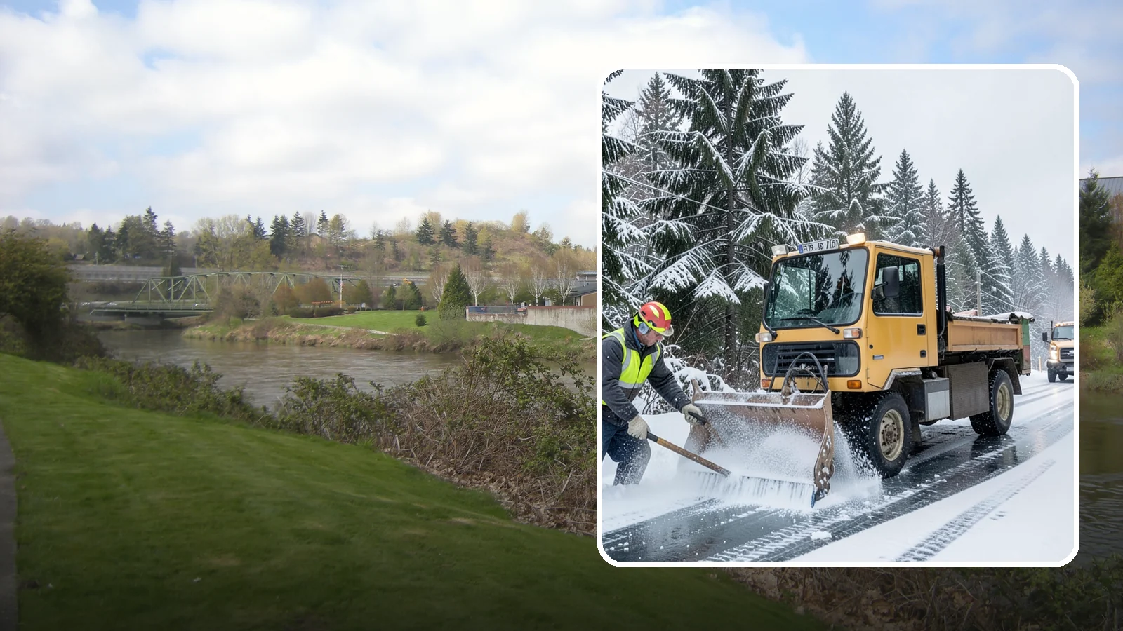 Salt Truck Service in Tukwila, King County, WA - Our salt trucks spread granular deicer across lots and roads to melt ice and restore traction.