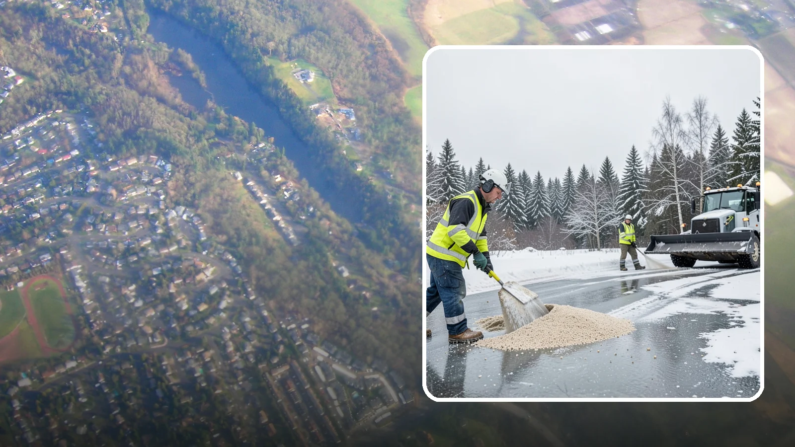 Sand Application in Algona, King County, WA - Sand application delivers instant traction on packed ice and during the deep freezes where deicers alone lose their punch.