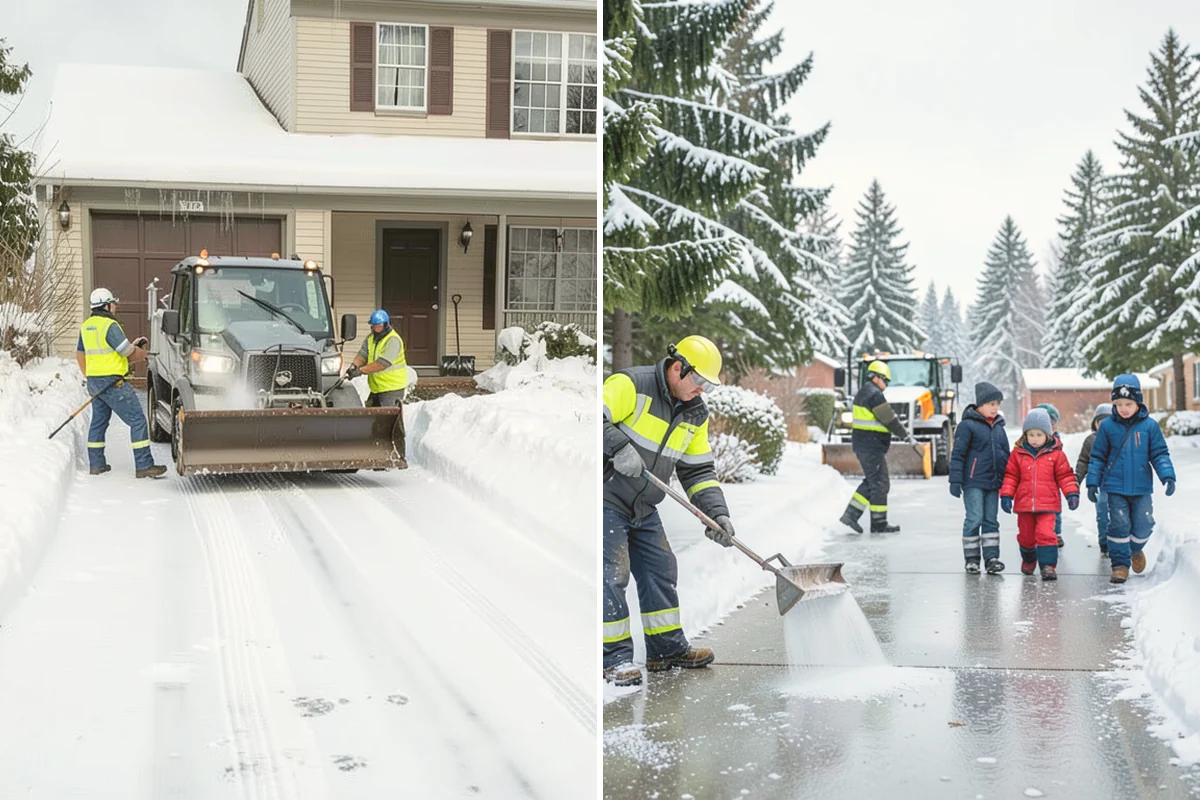 Sand Application in Algona, King County, WA - Identify slopes, curves, and pedestrian routes needing grip