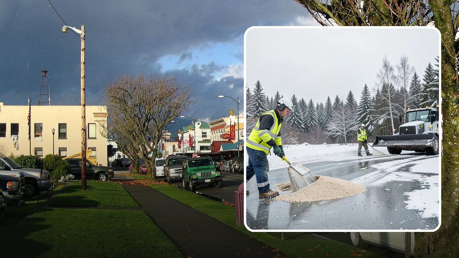 Sand Application in Arlington, Snohomish County, WA - Sand application delivers instant traction on packed ice and during the deep freezes where deicers alone lose their punch.