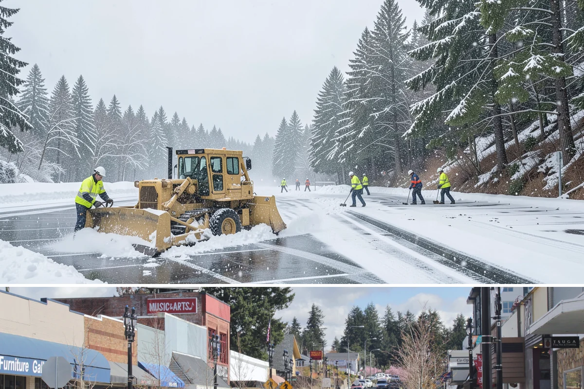 Sand Application in Bothell, King County, WA - Sand application peaks during December and January Arctic outflow events when Puget Sound temperatures drop into the teens and...