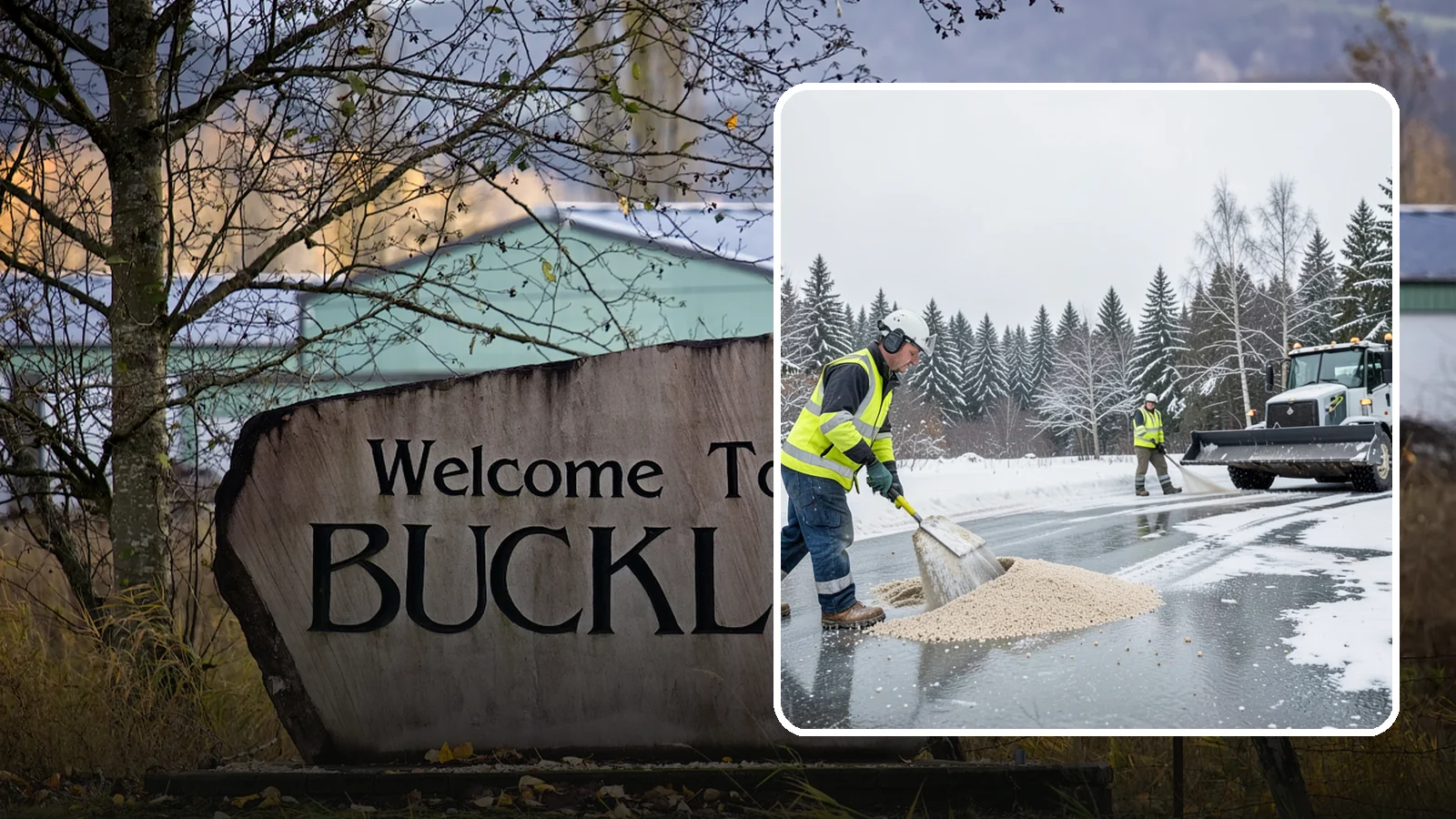 Sand Application in Buckley, Pierce County, WA - Sand application delivers instant traction on packed ice and during the deep freezes where deicers alone lose their punch.