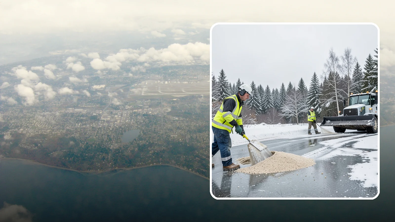 Sand Application in Burien, King County, WA - Sand application delivers instant traction on packed ice and during the deep freezes where deicers alone lose their punch.