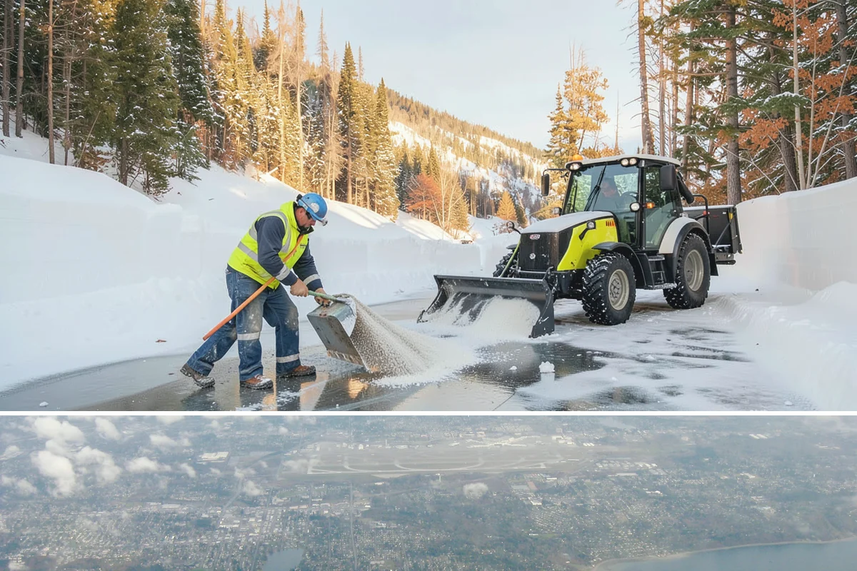 Sand Application in Burien, King County, WA - Sand application peaks during December and January Arctic outflow events when Puget Sound temperatures drop into the teens and...