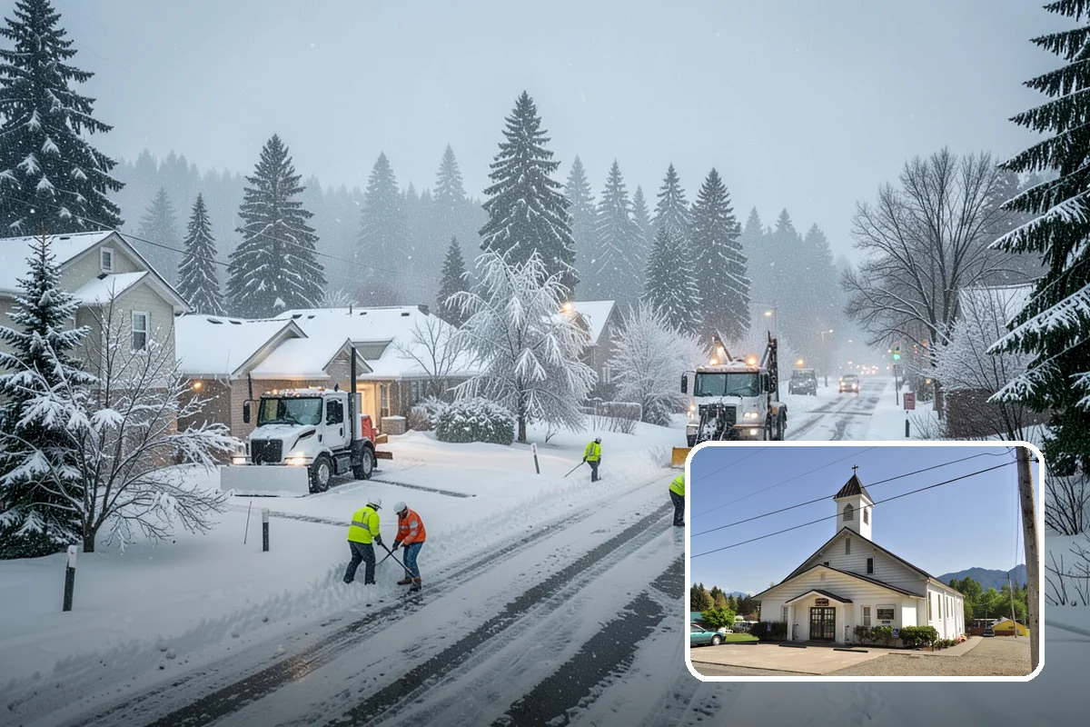 Sand Application in Concrete, Skagit County, WA - Provides traction even in the teens when deicers stall
