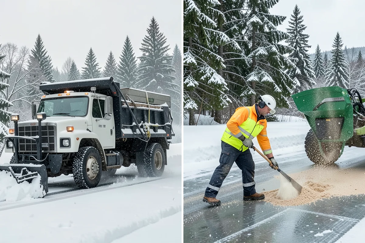 Sand Application in Concrete, Skagit County, WA - Identify slopes, curves, and pedestrian routes needing grip