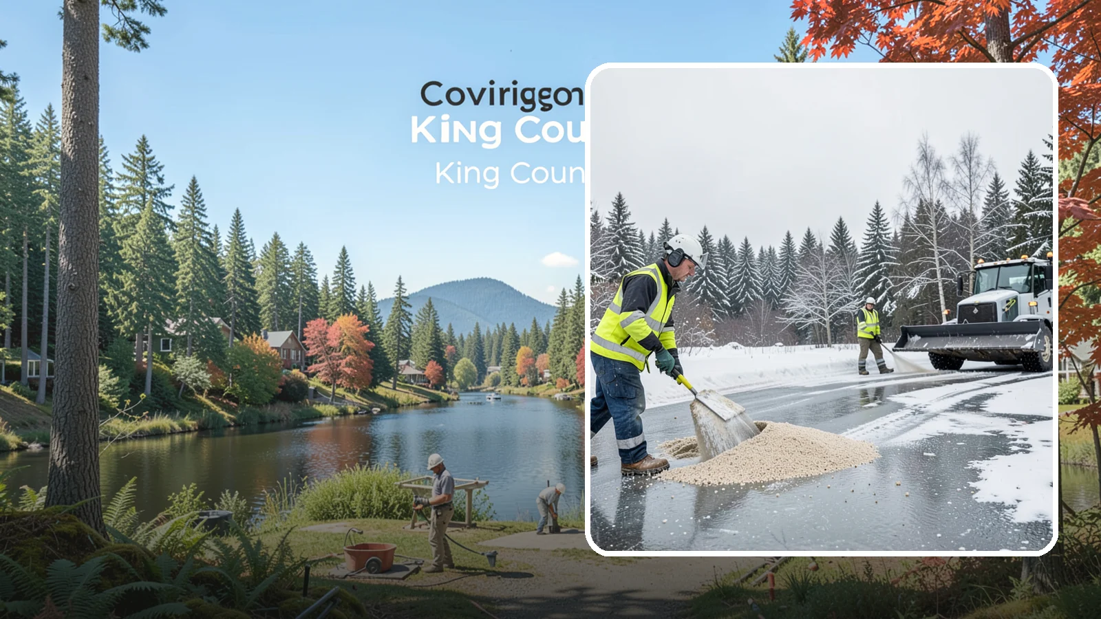 Sand Application in Covington, King County, WA - Sand application delivers instant traction on packed ice and during the deep freezes where deicers alone lose their punch.