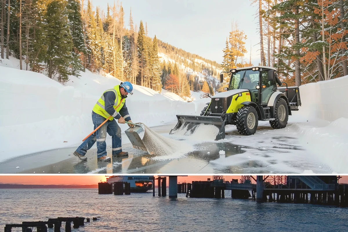Sand Application in Edmonds, Snohomish County, WA - Sand application peaks during December and January Arctic outflow events when Puget Sound temperatures drop into the teens and...