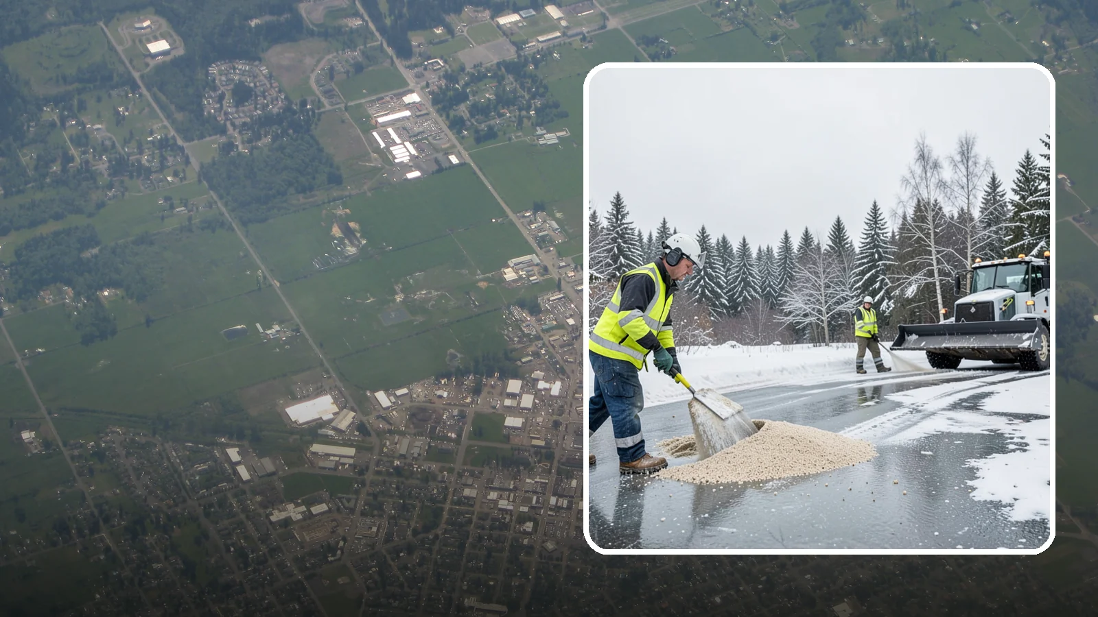 Sand Application in Enumclaw, King County, WA - Sand application delivers instant traction on packed ice and during the deep freezes where deicers alone lose their punch.