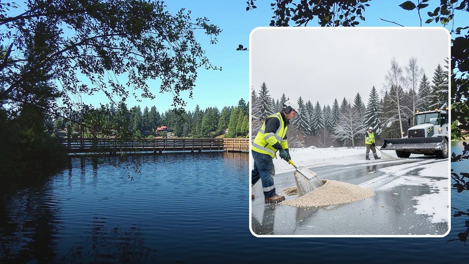 Sand Application in Federal Way, King County, WA - Sand application delivers instant traction on packed ice and during the deep freezes where deicers alone lose their punch.